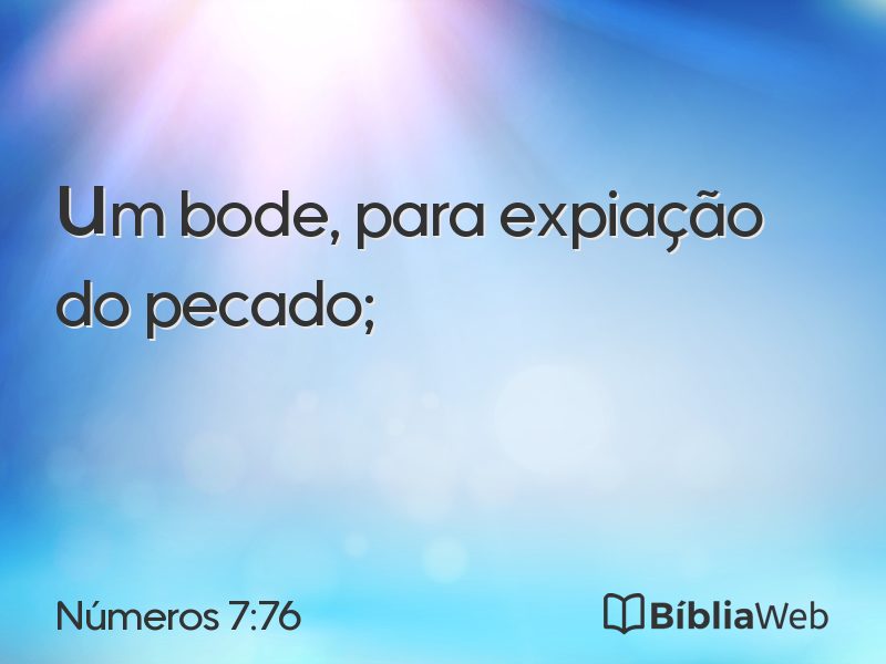 Números 7:76 em imagem para compartilhar