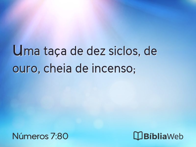 Números 7:80 em imagem para compartilhar