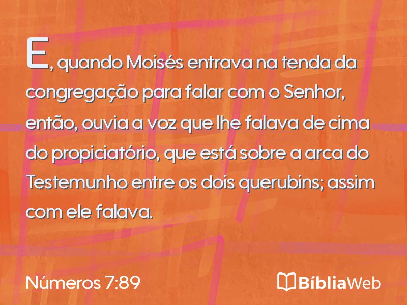 Números 7:89 em imagem para compartilhar