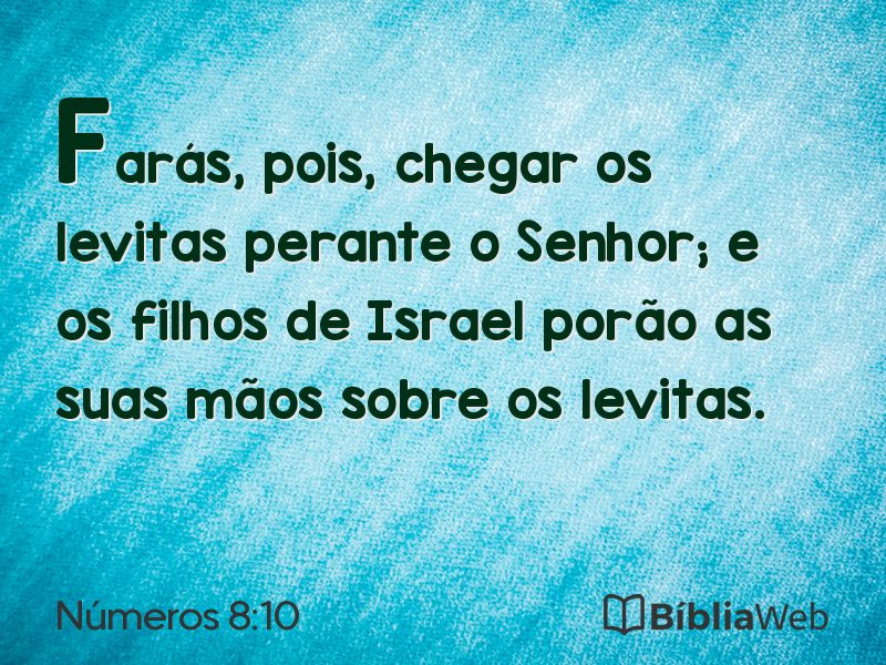 Números 8:10 em imagem para compartilhar