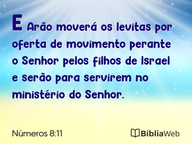 Números 8:11 em imagem para compartilhar