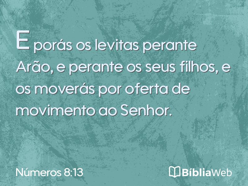 Números 8:13 em imagem para compartilhar