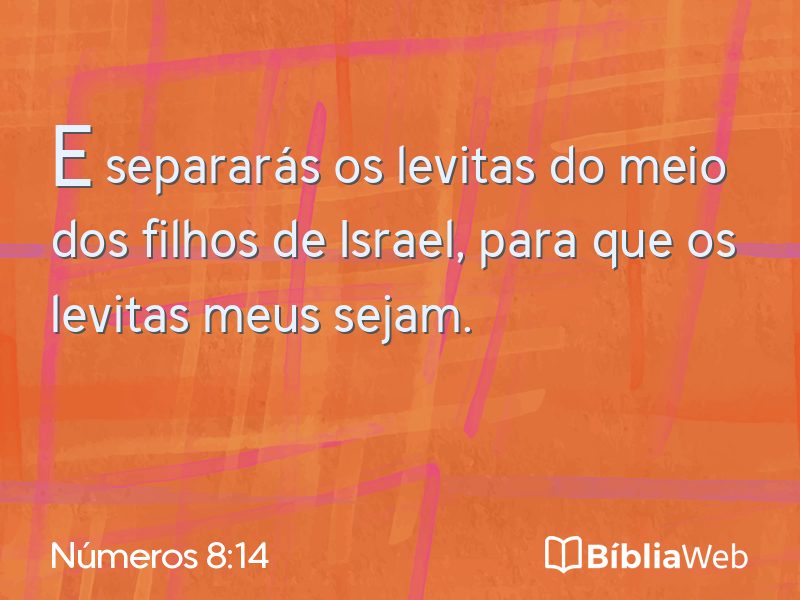 Números 8:14 em imagem para compartilhar