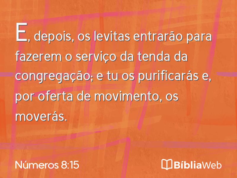 Números 8:15 em imagem para compartilhar