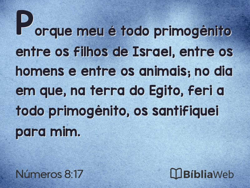 Números 8:17 em imagem para compartilhar
