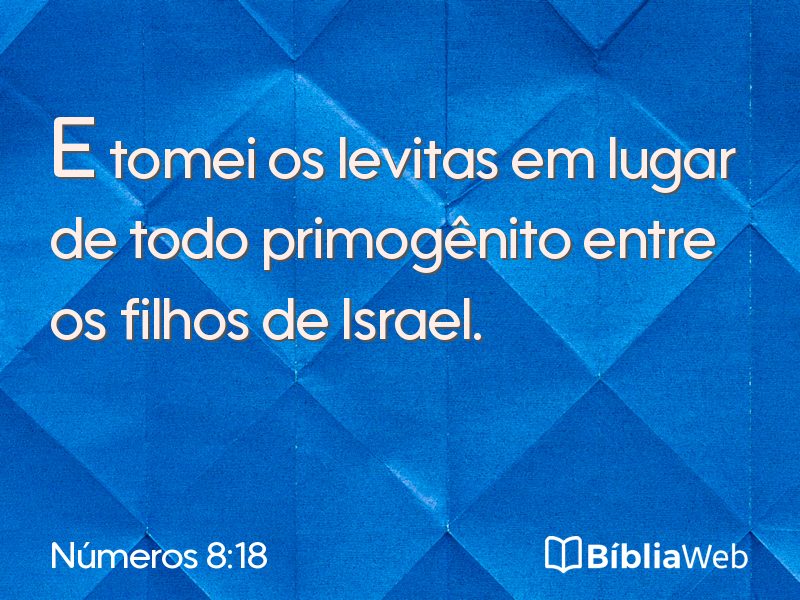 Números 8:18 em imagem para compartilhar