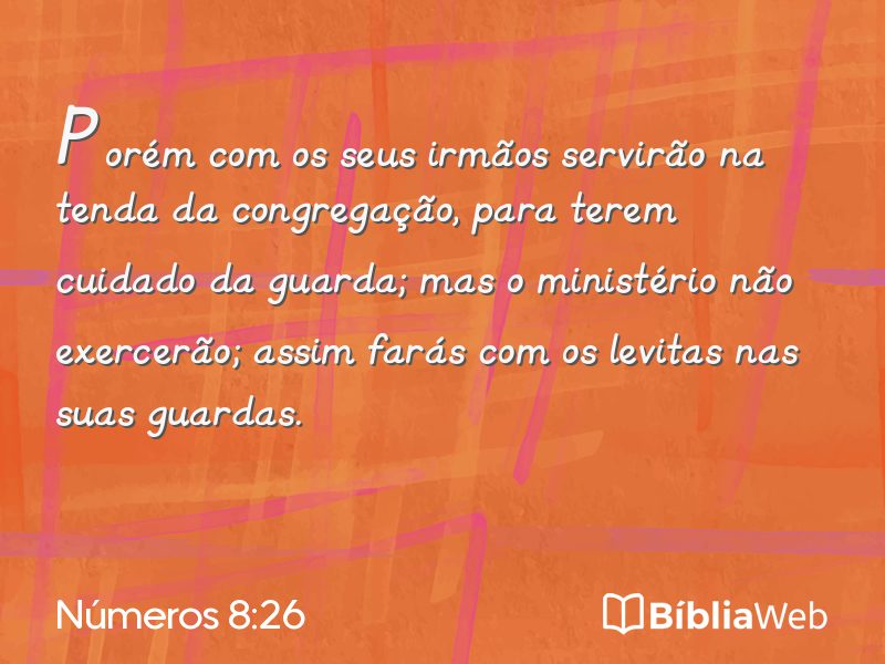 Números 8:26 em imagem para compartilhar