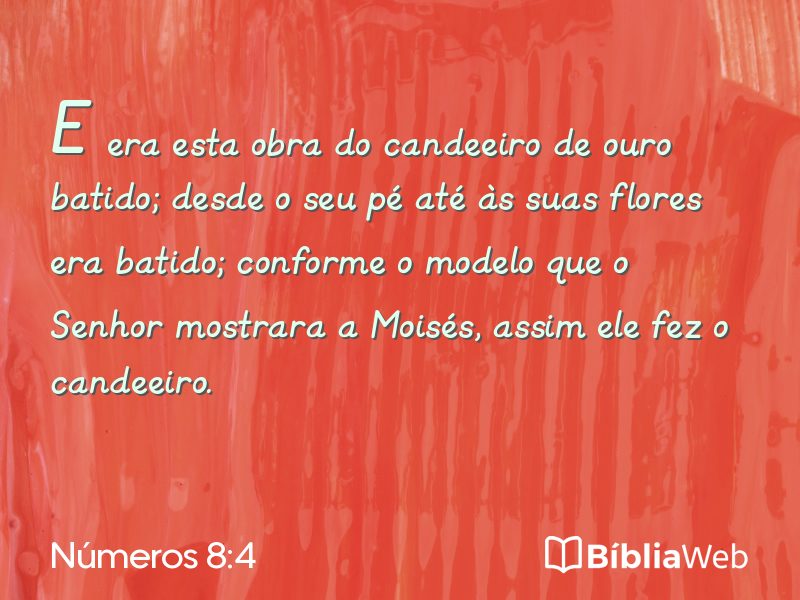 Números 8:4 em imagem para compartilhar