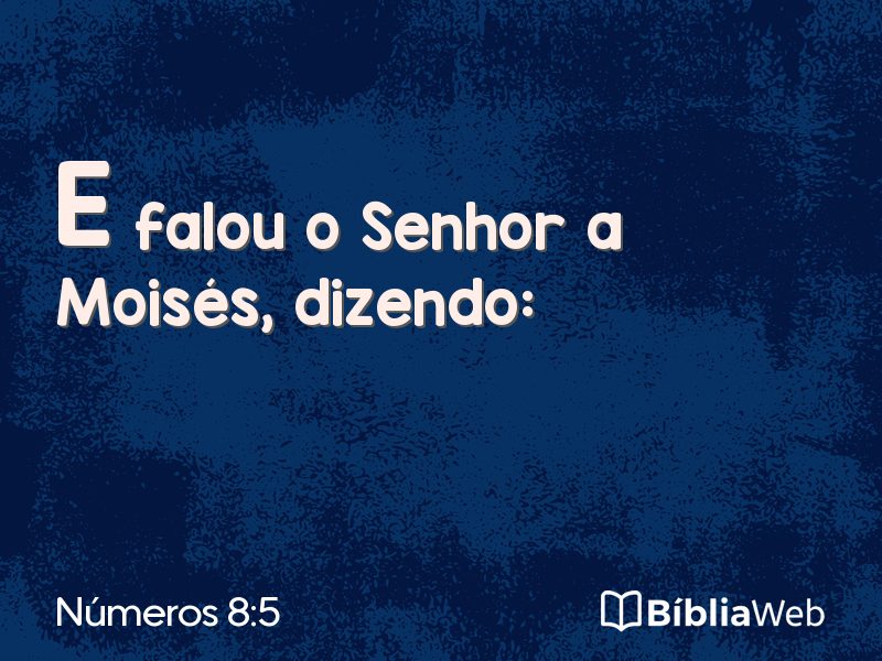 Números 8:5 em imagem para compartilhar