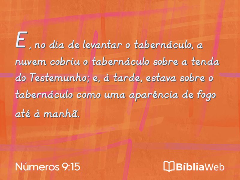 Números 9:15 em imagem para compartilhar