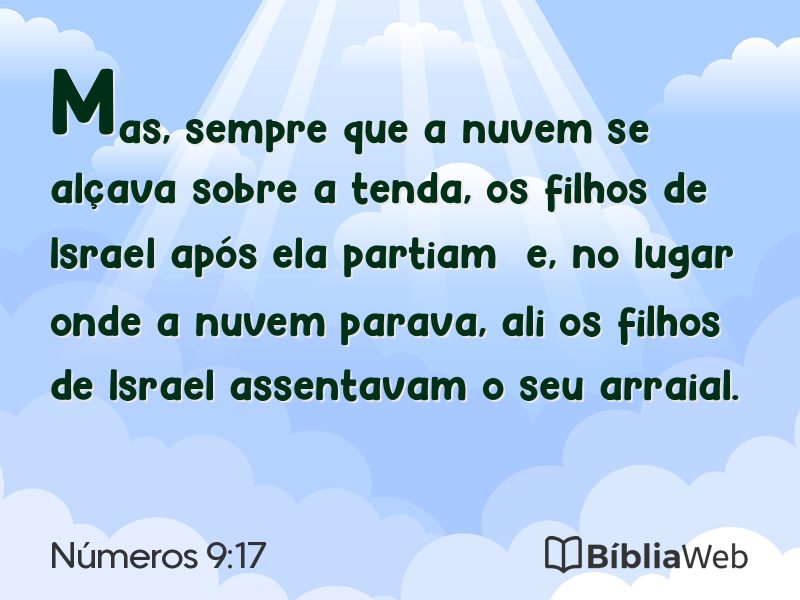 Números 9:17 em imagem para compartilhar