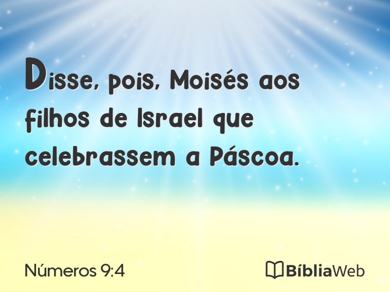 Números 9:4 em imagem para compartilhar