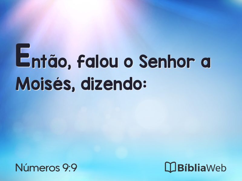 Números 9:9 em imagem para compartilhar