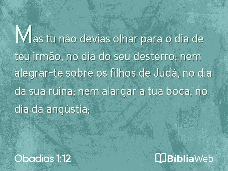 Obadias 1:12 em imagem para compartilhar