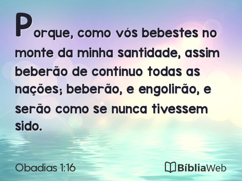 Obadias 1:16 em imagem para compartilhar