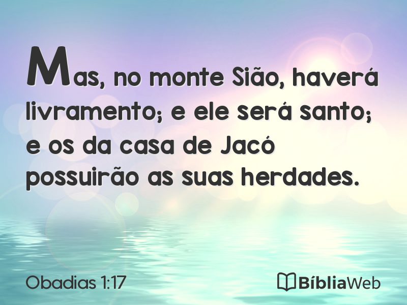 Obadias 1:17 em imagem para compartilhar