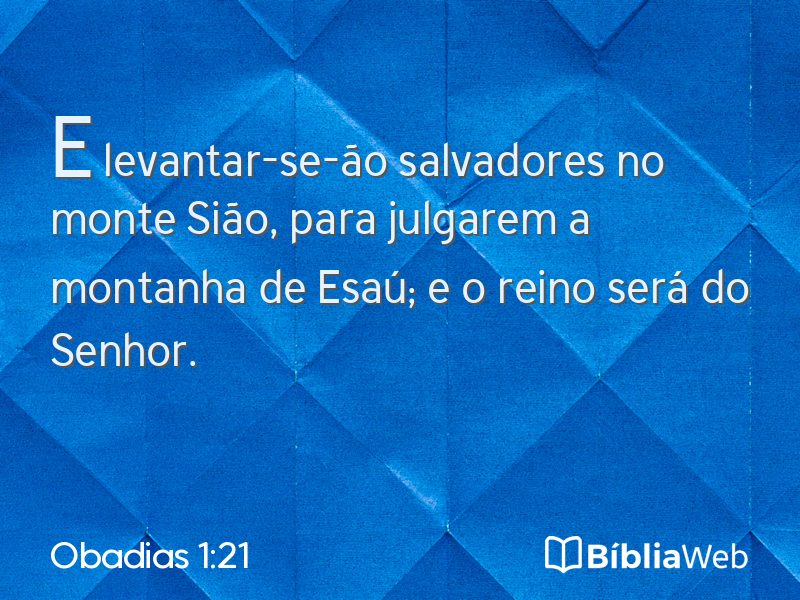 Obadias 1:21 em imagem para compartilhar