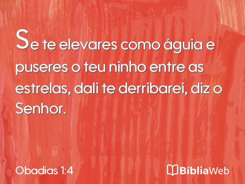 Obadias 1:4 em imagem para compartilhar