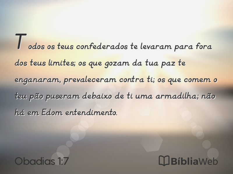 Obadias 1:7 em imagem para compartilhar
