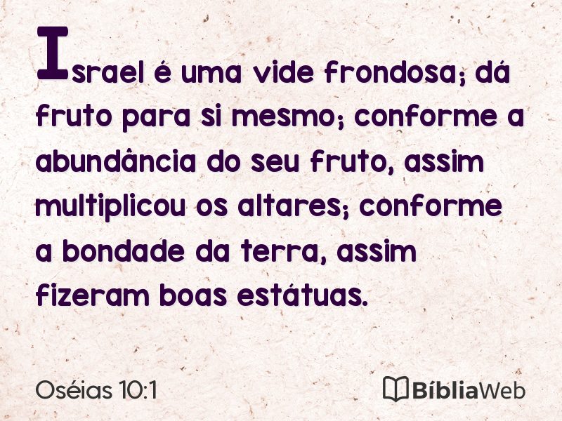 Oséias 10:1 em imagem para compartilhar