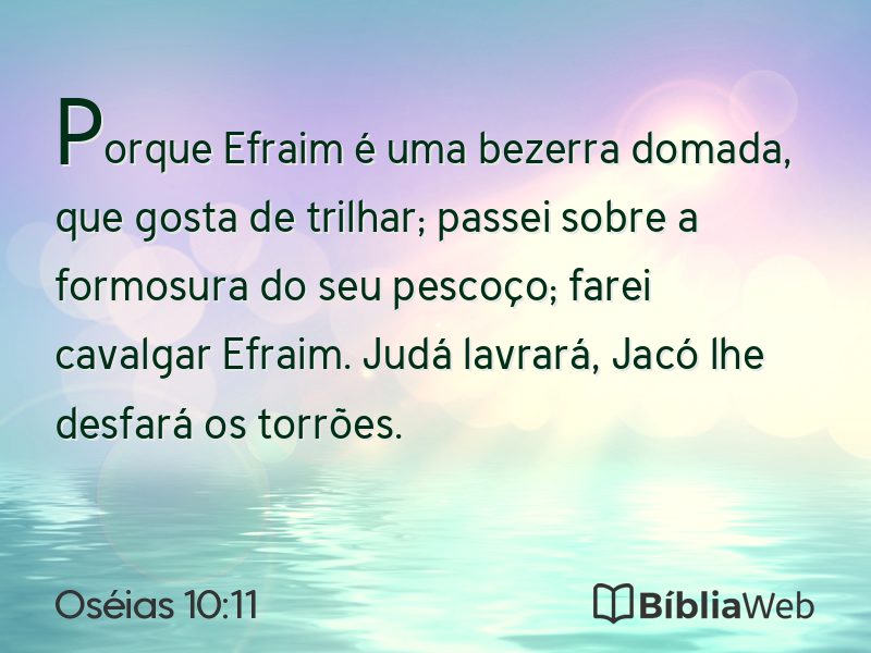 Oséias 10:11 em imagem para compartilhar