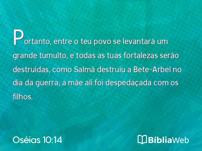 Oséias 10:14 em imagem para compartilhar