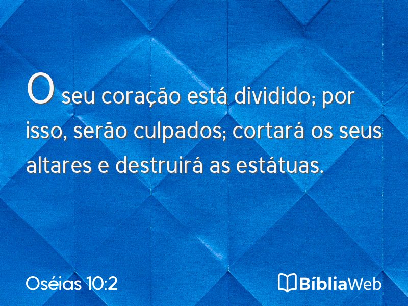Oséias 10:2 em imagem para compartilhar