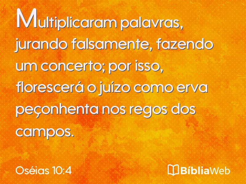Oséias 10:4 em imagem para compartilhar