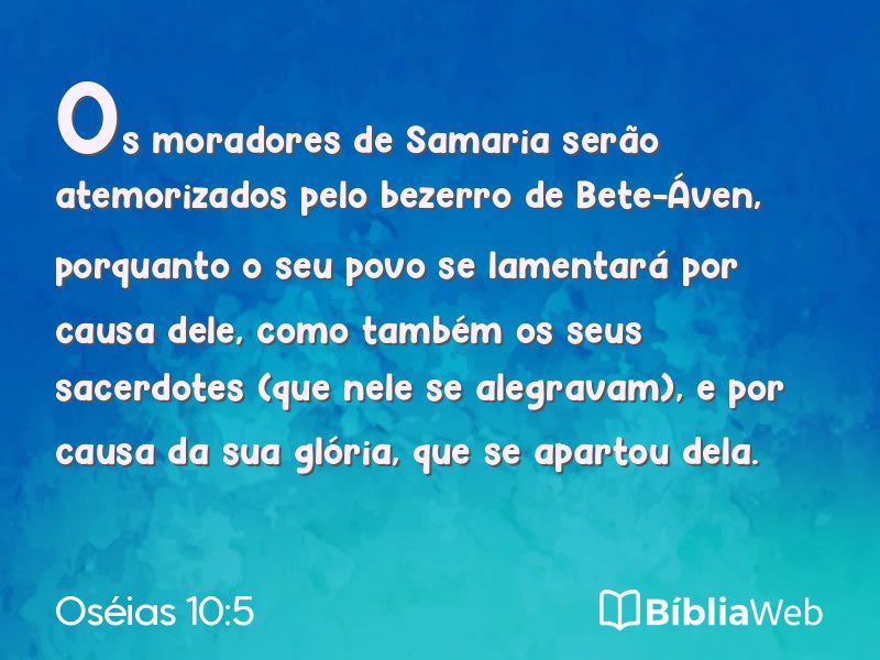Oséias 10:5 em imagem para compartilhar