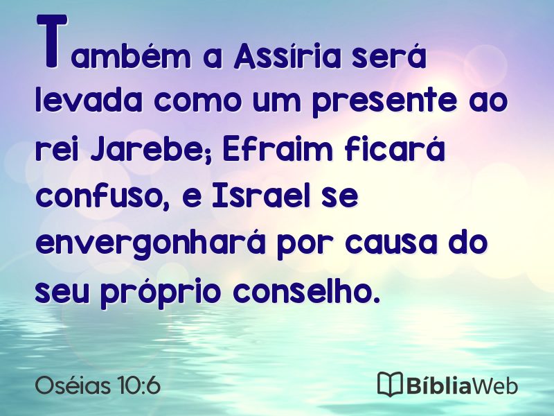 Oséias 10:6 em imagem para compartilhar