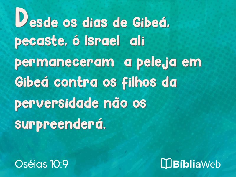 Oséias 10:9 em imagem para compartilhar