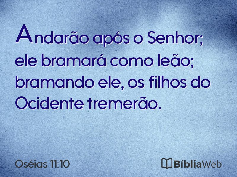 Oséias 11:10 em imagem para compartilhar