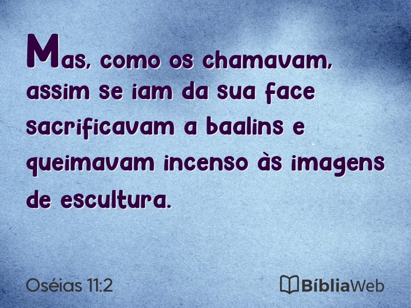 Oséias 11:2 em imagem para compartilhar
