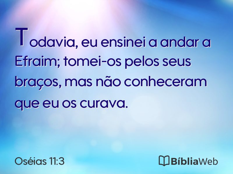 Oséias 11:3 em imagem para compartilhar