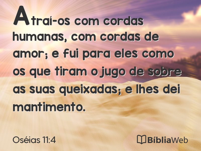 Oséias 11:4 em imagem para compartilhar