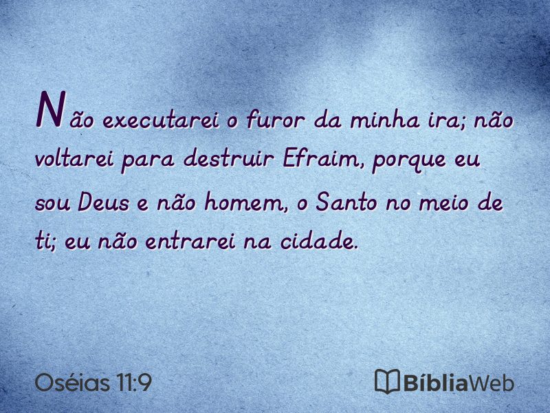 Oséias 11:9 em imagem para compartilhar