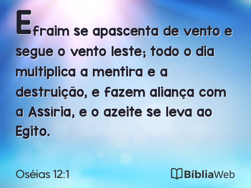 Oséias 12:1 em imagem para compartilhar