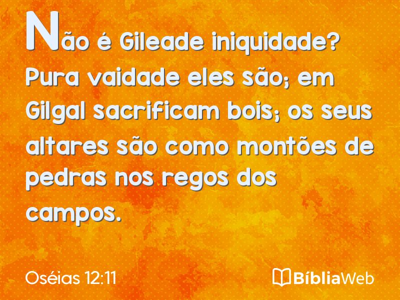Oséias 12:11 em imagem para compartilhar