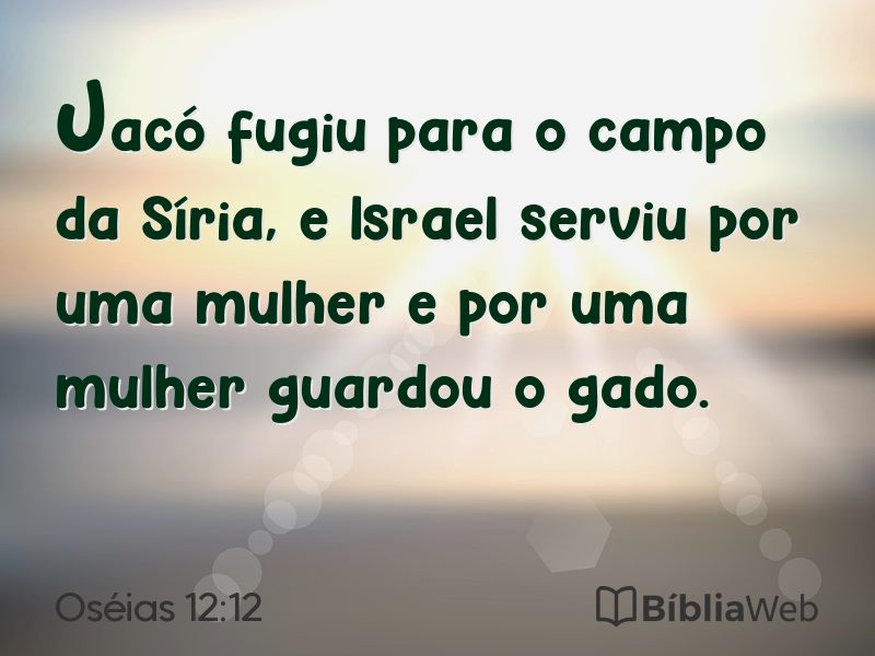 Oséias 12:12 em imagem para compartilhar