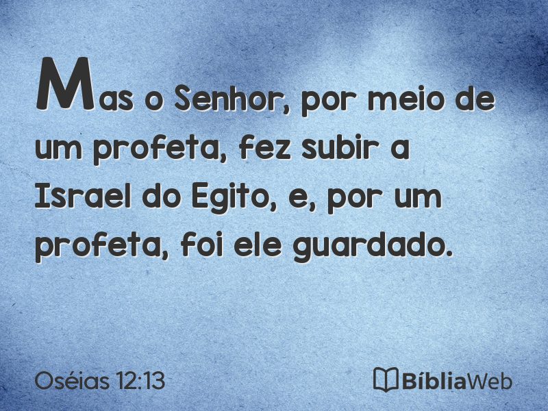 Oséias 12:13 em imagem para compartilhar