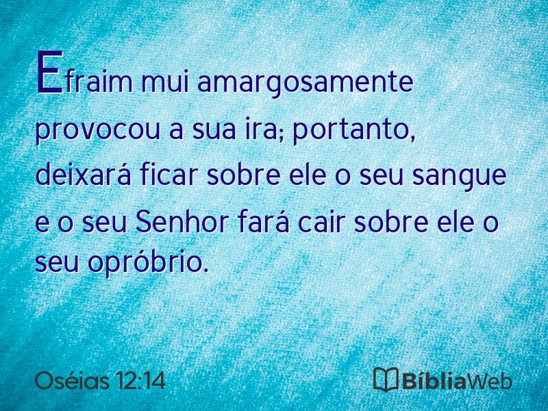 Oséias 12:14 em imagem para compartilhar