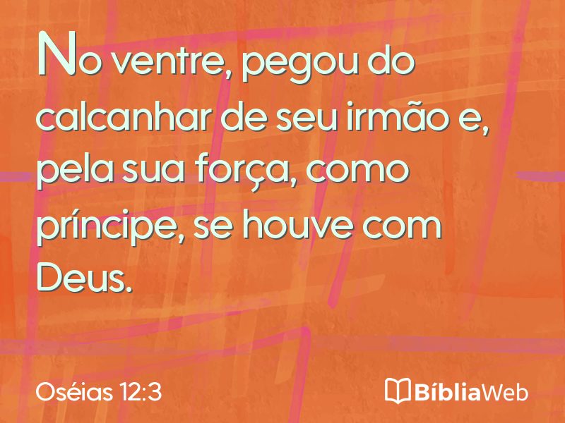 Oséias 12:3 em imagem para compartilhar