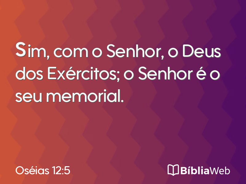 Oséias 12:5 em imagem para compartilhar