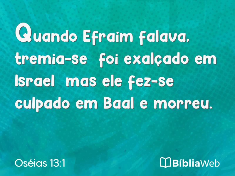 Oséias 13:1 em imagem para compartilhar
