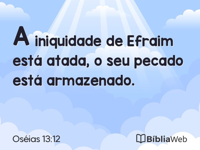 Oséias 13:12 em imagem para compartilhar