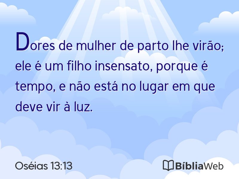 Oséias 13:13 em imagem para compartilhar