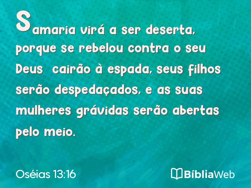 Oséias 13:16 em imagem para compartilhar