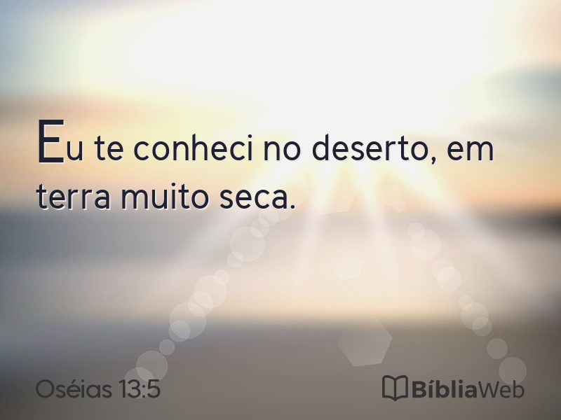 Oséias 13:5 em imagem para compartilhar