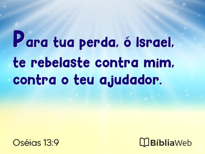 Oséias 13:9 em imagem para compartilhar