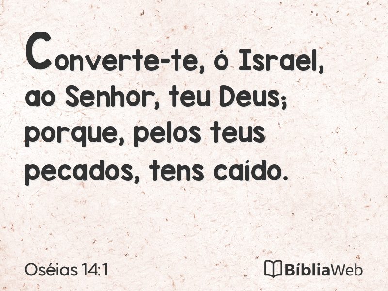 Oséias 14:1 em imagem para compartilhar
